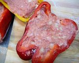 ピーマンの肉詰め。パプリカ編作り方4写真