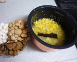 きのことうもろこしご飯(もち黒米）作り方2写真