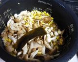 きのことうもろこしご飯(もち黒米)作り方3写真
