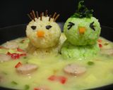 ★モヒモヒあたまのヒヨコおにぎり★作り方6写真