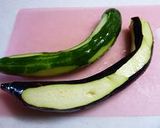 夏野菜で冷たいお茶漬け作り方1写真