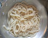 明太カルボナーラ風うどん作り方4写真