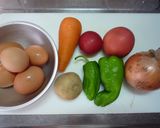 野菜たっぷり☆スパニッシュオムレツ作り方1写真