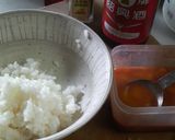 海老の塩辛・紹興酒「塔牌」風味で玉子炒飯作り方1写真
