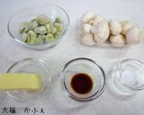 簡単・そら豆とマッシュルームのバター醤油作り方1写真