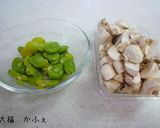 簡単・そら豆とマッシュルームのバター醤油作り方3写真