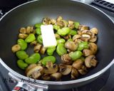簡単・そら豆とマッシュルームのバター醤油作り方6写真