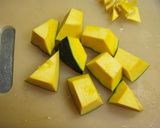 お弁当の手作り冷凍おかず～南瓜の煮物作り方1写真