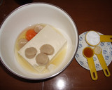 レンジで簡単・豆腐とホタテ缶の茶碗蒸し作り方2写真