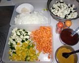 夏野菜たっぷりキーマカレー作り方1写真