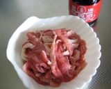 牛肉とかぶの炒め物作り方1写真