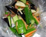 大葉にんにく醤油できゅうりとなすのお漬物作り方2写真