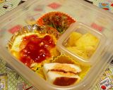 簡単お弁当　キャベツとコーンの玉子カップ作り方3写真