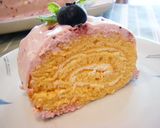 ブルーベリーヨーグルトソースロールケーキ作り方7写真