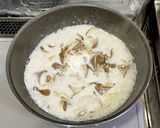 舞茸と鶏むね肉のクリームパスタ作り方8写真