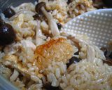 ♪しめじ鶏肉と油揚げの香り炊き込みご飯♪作り方5写真