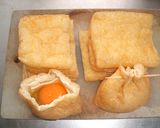 チーズインたまご巾着作り方2写真