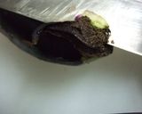 大葉味噌に茶筅茄子作り方1写真