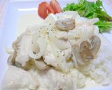 濃厚チキンクリームストロガノフ風♬♬作り方6写真