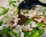 オクラと鶏ひき肉の甘辛炒め作り方5写真