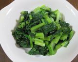 小松菜とゆで卵の和え物作り方1写真