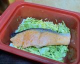 ひとりごはん用　甘塩鮭キャベツ蒸し作り方4写真