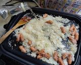 ホットプレートでシーフードパエリア作り方5写真