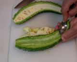 ゴーヤとトマトと鶏スープ作り方1写真