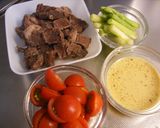 柔らかお肉のステーキ、とまスタードソース作り方4写真