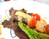柔らかお肉のステーキ、とまスタードソース作り方7写真