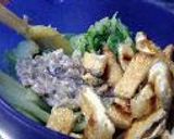 お手軽一品、青菜(菜っ葉)の山葵漬け和え作り方3写真