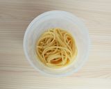 サラダポットで麺ランチ～明太サラダパスタ作り方3写真