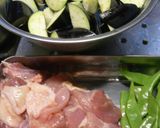 なすと鶏もも肉の山椒煮作り方1写真