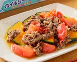 牛肉とかぼちゃのバターしょうゆ蒸し作り方5写真
