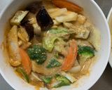 肉無チクワ簡単梅照りクリーム味野菜炒め作り方18写真
