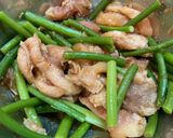 【糖尿病弁当】鳥もも肉とニンニクの芽炒丼作り方7写真