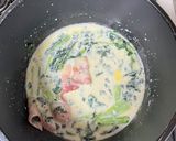 簡単時短ベーコン小松菜カルボナーラパスタ作り方4写真