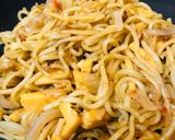 むし焼きそば●魚肉ソーセージの月見焼きそば作り方2写真