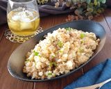 挽肉とネギの甘辛炒飯。作り方6写真