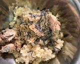 混ぜるだけ！鯖缶の高たんぱくおにぎ作り方1写真