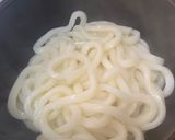 納豆生卵かつお節ほうれん草のお醤油うどん作り方4写真
