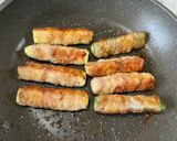 ズッキーニの豚バラ巻き甘辛焼き作り方5写真