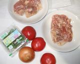 トマト鶏肉サラダ♪簡単大葉ドレッシング作り方1写真