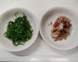 しらすとトマト、大葉の和風スパゲッティ作り方1写真