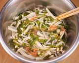 めかぶとえのきと長芋のネバネバ梅ポン和え作り方3写真