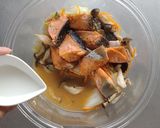 レンジで簡単☆鮭と白菜の味噌バター蒸し。作り方5写真