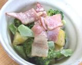 麺つゆで簡単♪温野菜とベーコンのサラダ作り方5写真