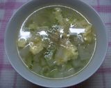鶏挽肉とゴーヤのスープ作り方10写真