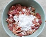 ピーマン豚こま肉のオイスター丼作り方1写真