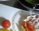 夏野菜とささみで・翡翠スープの冷製パスタ作り方7写真